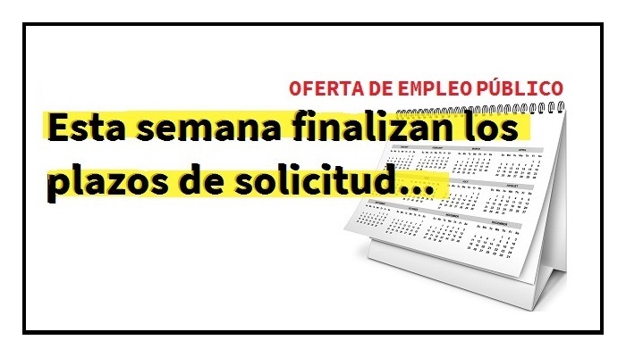 Suri Aparentemente Inválido Esta semana finalizan los plazos para optar a 275 plazas de empleo público  y 11 Bolsas de trabajo - Andalucia Orienta