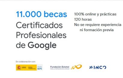 11.000 becas para conseguir los Certificados Profesionales de Google