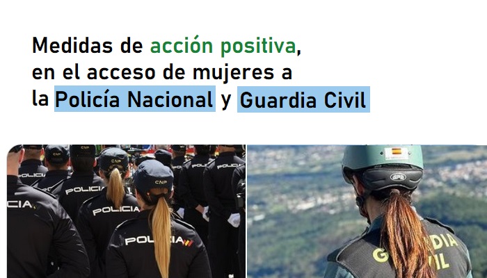 Medidas de acción positiva, en el acceso de mujeres a la Policía Nacional y Guardia Civil