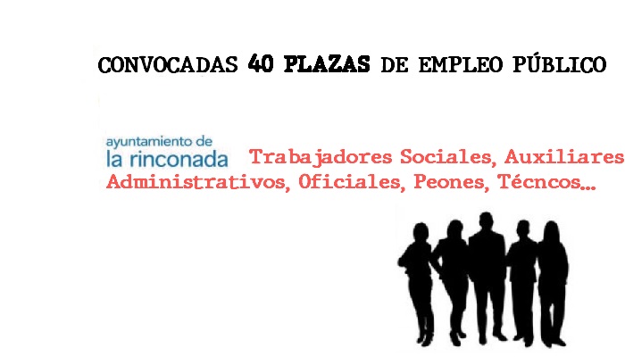 Convocadas 40 plazas de empleo público, por concurso-oposición (Ayto. de La Rinconada – Sevilla)