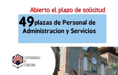 49 plazas de Personal de Administración y Servicios, Universidad de Córdoba