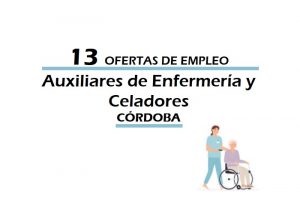 empleo enfermería celadores Córdoba