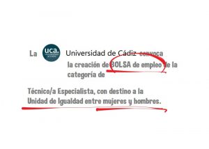 Bolsa de empleo Universidad de Cádiz
