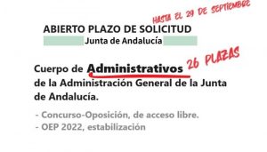 plazas administrativos Andalucía