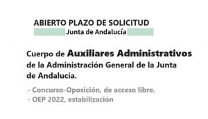 plazas auxiliares administrativos Junta Andalucía