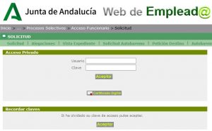 plazas administradores Junta de Andalucía