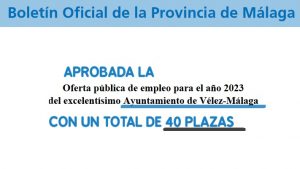 oferta de empleo Vélez-Málaga