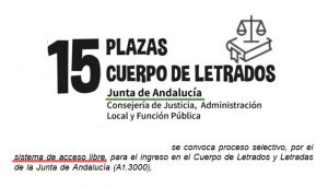 plazas Letrados Junta de Andalucía