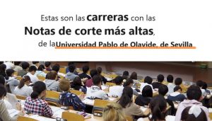 notas de corte universidad Pablo de Olavide Sevilla