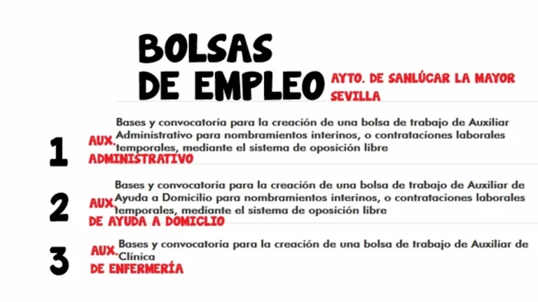 Bolsas de empleo en Sanlúcar la Mayor