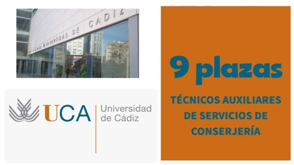 plazas Conserjería Universidad de Cádiz