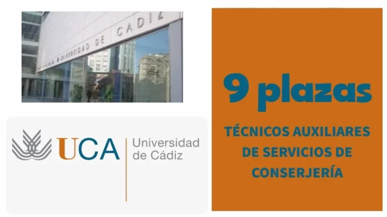 plazas Conserjería Universidad de Cádiz