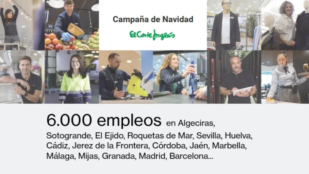 empleo El Corte Inglés Navidad