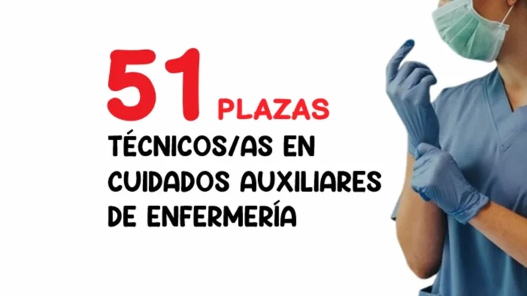 plazas Auxiliares Enfemería