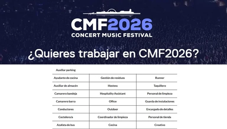 empleos Concert Music Chiclana 2026